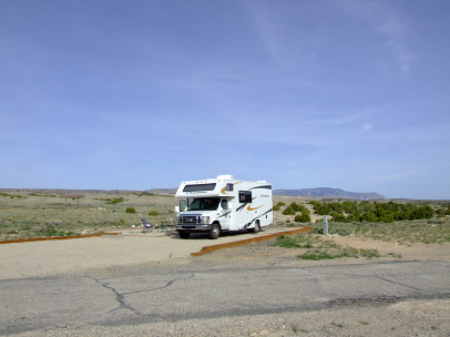 Campsite in der Big Horn Canyon National Recreation Area