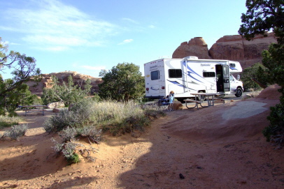 Campsite im Arches National Park